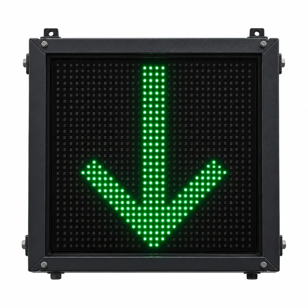 Imagen de la pregunta: Si sobre el carril por el que circula hay un semáforo cuadrado con una flecha verde, ¿debe obedecer una señal de stop o de ceda el paso?