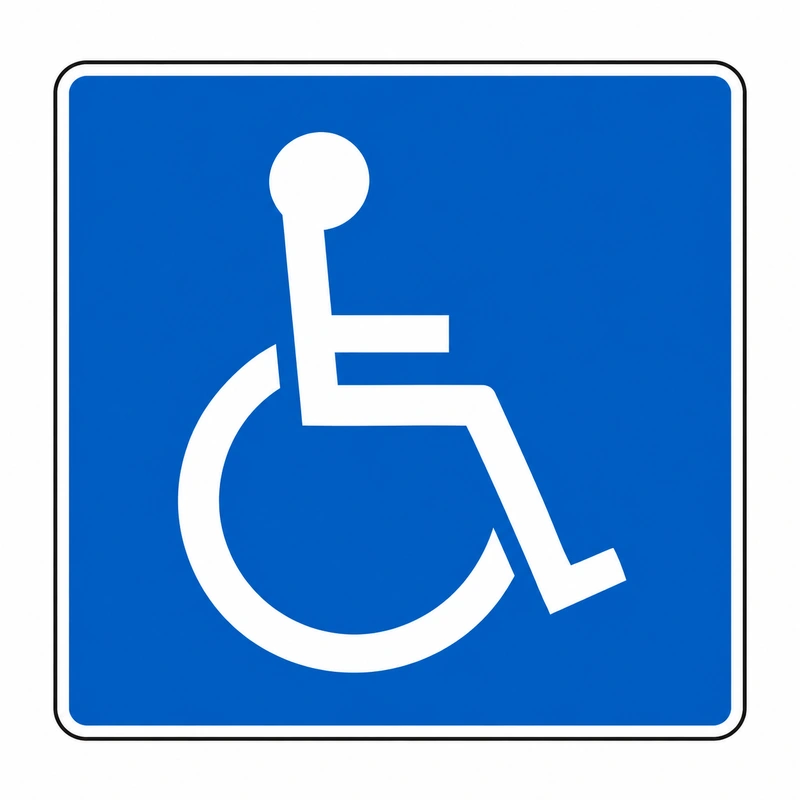 Imagen de la pregunta: Un turismo ocupado únicamente por su conductor lleva la señal de persona con movilidad reducida (V-15). ¿Puede circular por un carril VAO?